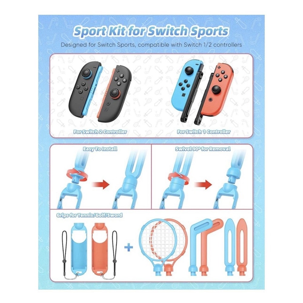 Kova For Nintendo Switch 2 Sport Accessories Bundle & Stand Sports Pack - Picture 9 of 9
